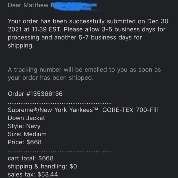 ON HOLD CHECK OUT MY STORE - Supreme ®/ New York Yankees ™  GORE-TEX 700 Jacket - Picture 7 of 9